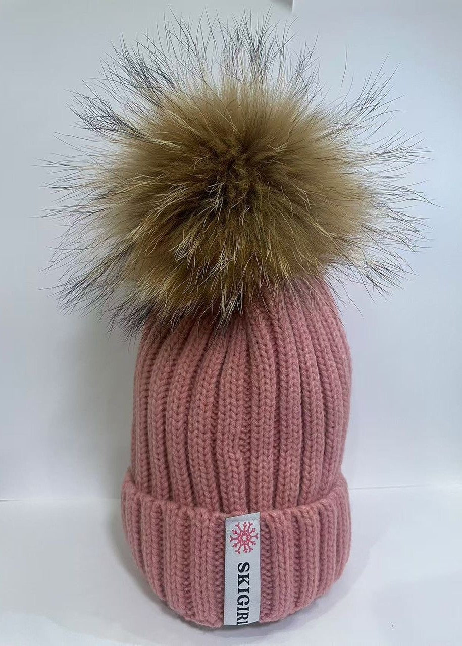 Women's - Large Skigirl Fur Pom Beanie