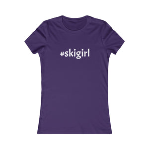 #skigirl Slogan Women's Favorite Tee