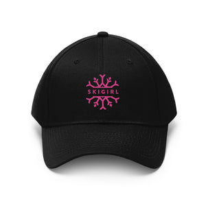 Skigirl Pink Logo Twill Hat - Pink Logo
