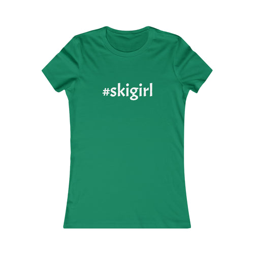 #skigirl Slogan Women's Favorite Tee