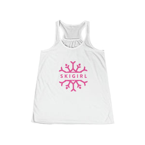 Skigirl Women's Flowy Yoga Tank - Pink Logo