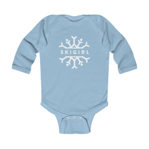 Infant Skigirl Long Sleeve Bodysuit - White Logo