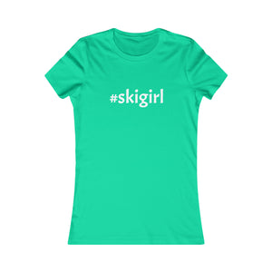 #skigirl Slogan Women's Favorite Tee