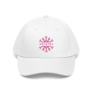 Skigirl Pink Logo Twill Hat - Pink Logo