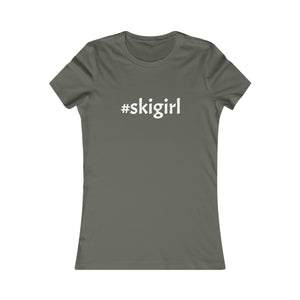 #skigirl Slogan Women's Favorite Tee