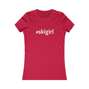 #skigirl Slogan Women's Favorite Tee