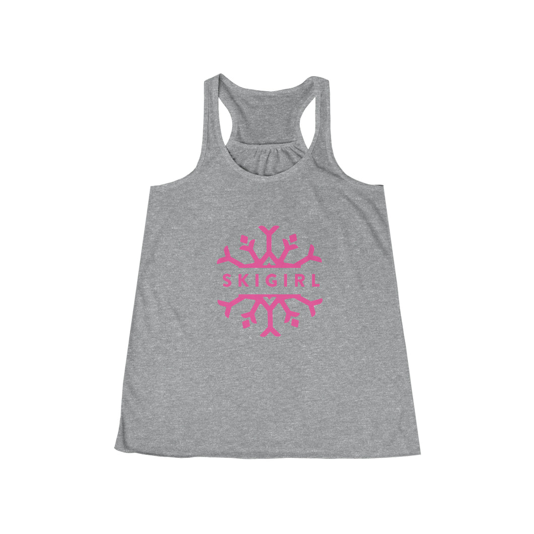 Skigirl Women's Flowy Yoga Tank - Pink Logo