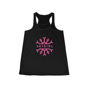 Skigirl Women's Flowy Yoga Tank - Pink Logo