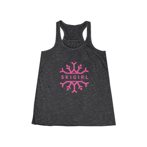 Skigirl Women's Flowy Yoga Tank - Pink Logo