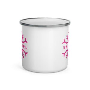 Skigirl Enamel Mug