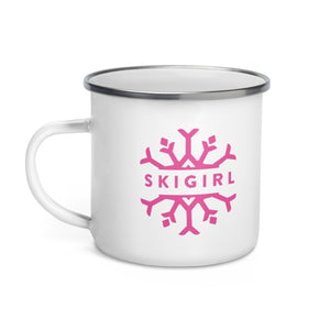 Skigirl Enamel Mug