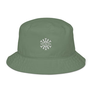 Skigirl Organic Bucket Hat - White Logo